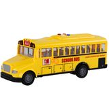 Žlutý školní autobus s otevíracími dveřmi
