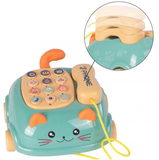 Interaktivní telefon na kolečkách kočička zelený