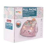 Interaktivní telefon na kolečkách kočička růžový