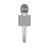 Bezdrátový karaoke mikrofon stříbrný