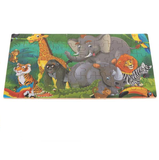 Dřevěné pohádkové puzzle - slon 60 ks