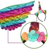 Kostým jednorožce s křídly vícebarevný