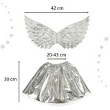 Kostým jednorožce s křídly stříbrný