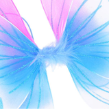 Kostým motýlí víla s křídly růžovo-modrý