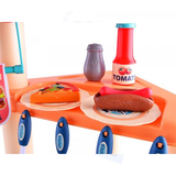 Dětská pojízdná kuchyňka s rychlým občerstvením
