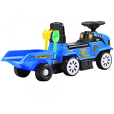 Odrážedlo traktor s přívěsem modrý