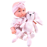 Okouzlující panenka miminko s plyšovým zajíčkem