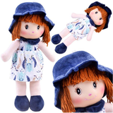 Látková panenka Maja v kloboučku 45 cm