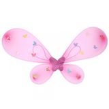 Svítící kostým motýlí víla s křídly světle růžový