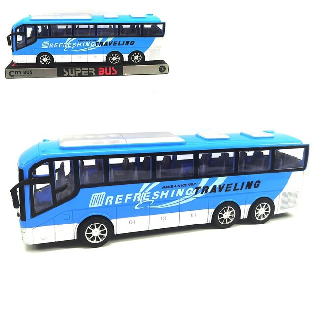 Levně Autobus Superbus na setrvačník 34 cm - červená