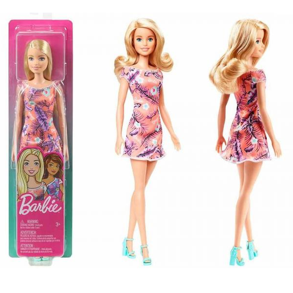 Levně Panenka Barbie v letních šatech Mattel - hnědé