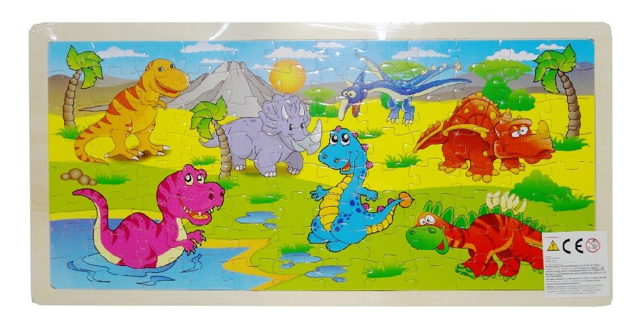 Levně Dřevěné puzzle Dinosauři