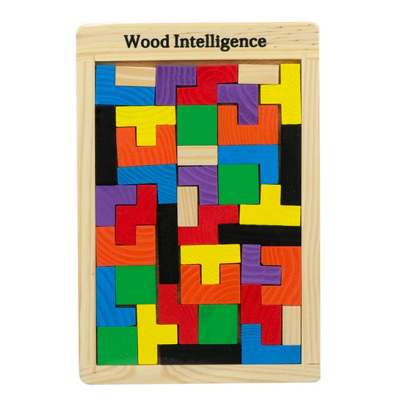 Levně Dřevěné puzzle Tetris 40 ks