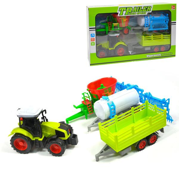 Levně Farma - Traktor s vlečkami