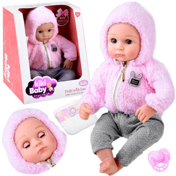 Levně Pryžová panenka miminko s měkkým bříškem 43 cm