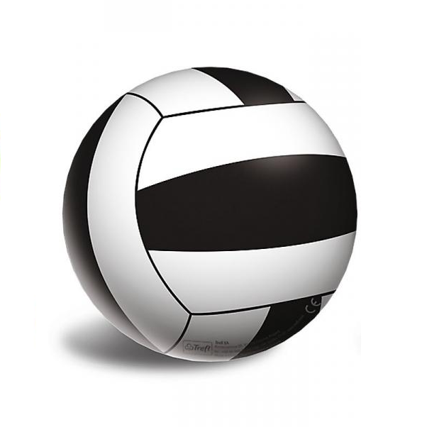 Levně Gumový míč bílo-černý 21 cm