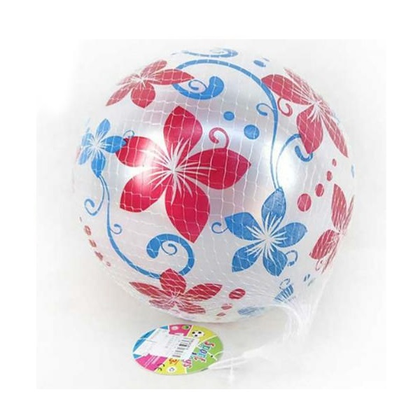 Gumový míč Květiny 23 CM - bílá