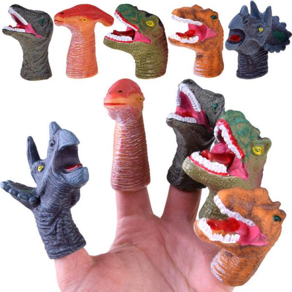 Levně Gumové loutky na prsty - dinosauři