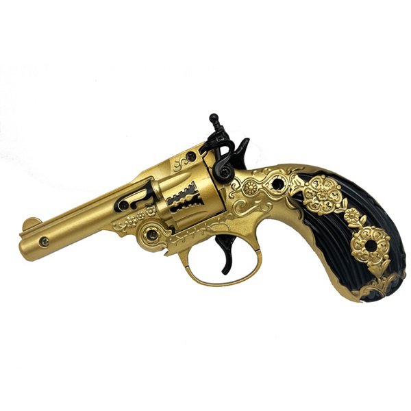 Kovová pistole na kapsle - zlatá