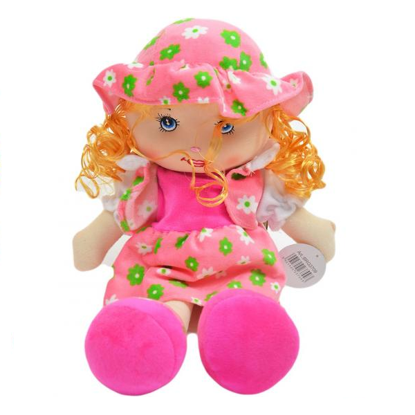 Levně Látková panenka Simonka 40 cm - růžové
