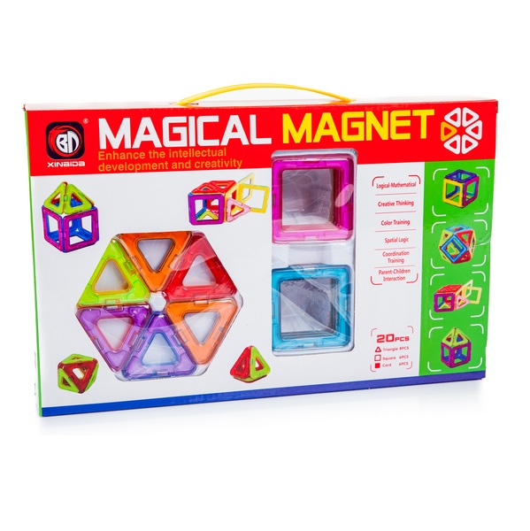 Levně Magnetické barevné kostky Magical Magnet 20 ks