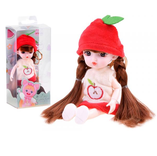Malá ovocná panenka jablíčko - červená