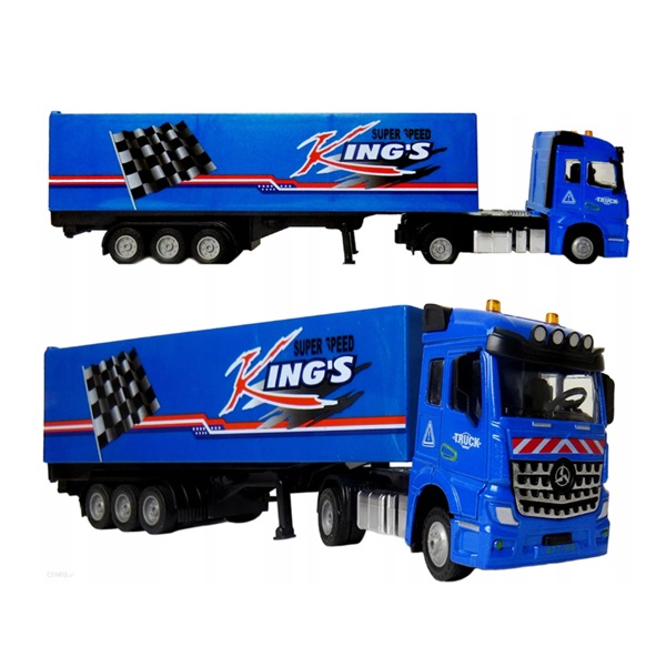 Levně Modrý kamion s přívěsem
