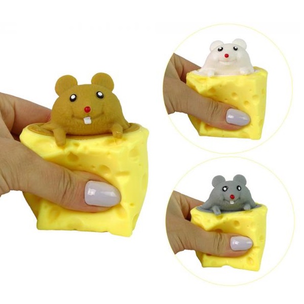 Levně Myš v sýru Mouse Pop It - bílá