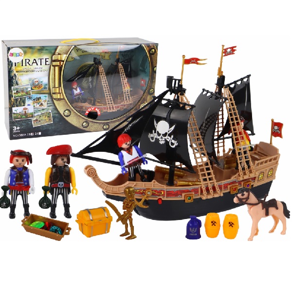 Levně Pirátská loď s figurkami pirátů: variant 2