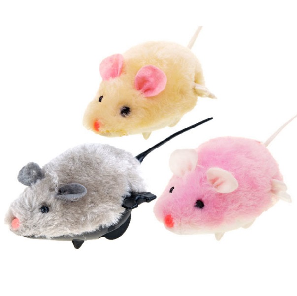 Levně Plyšová myška na klíček - růžová