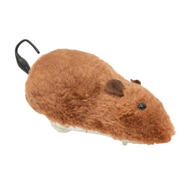 Levně Plyšová myška na klíček - hnědá