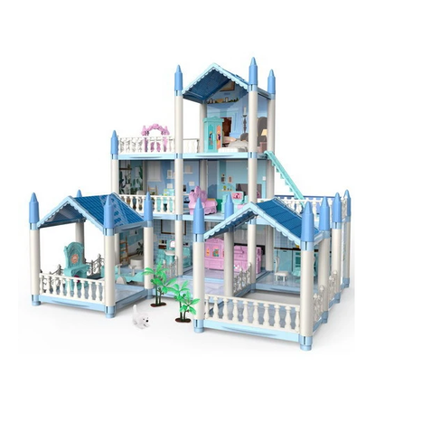 Domček pre bábiky Rezidence modrá