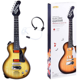 Elektrická rocková kytara s mikrofonem a sluchátky