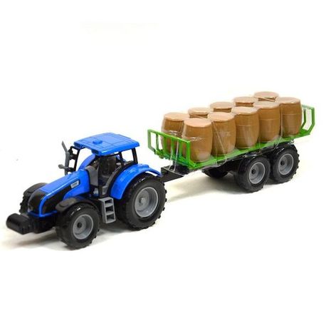 Farmářský traktor s vlečkou