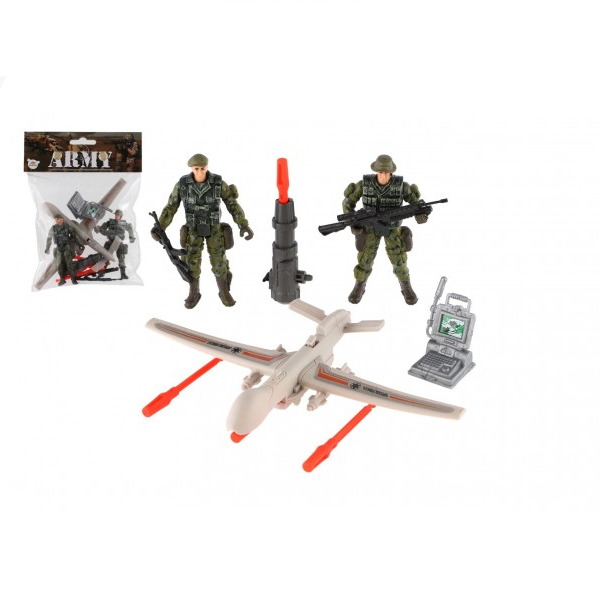 Levně Sada vojáků s doplňky a bojovým dronem