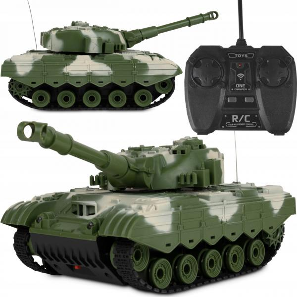Tank TIGER na dálkové ovládání se světlem a zvukem - vojenská béžová