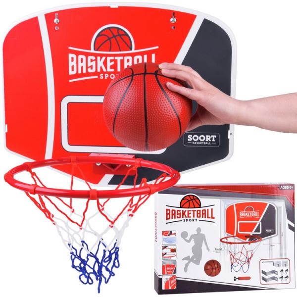 Levně Velká basketbalová deska s košem a míčem