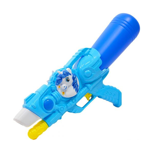 Levně Vodní pistole 38 cm se znakem jednorožce - modrá