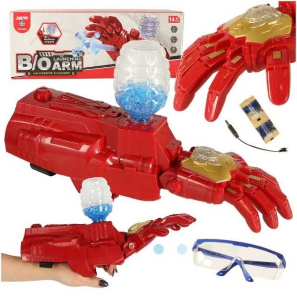 Levně Vystřelovací rukavice Iron Man na vodní kuličky