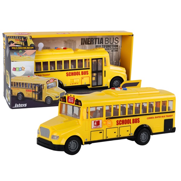 Levně Žlutý školní autobus s otevíracími dveřmi